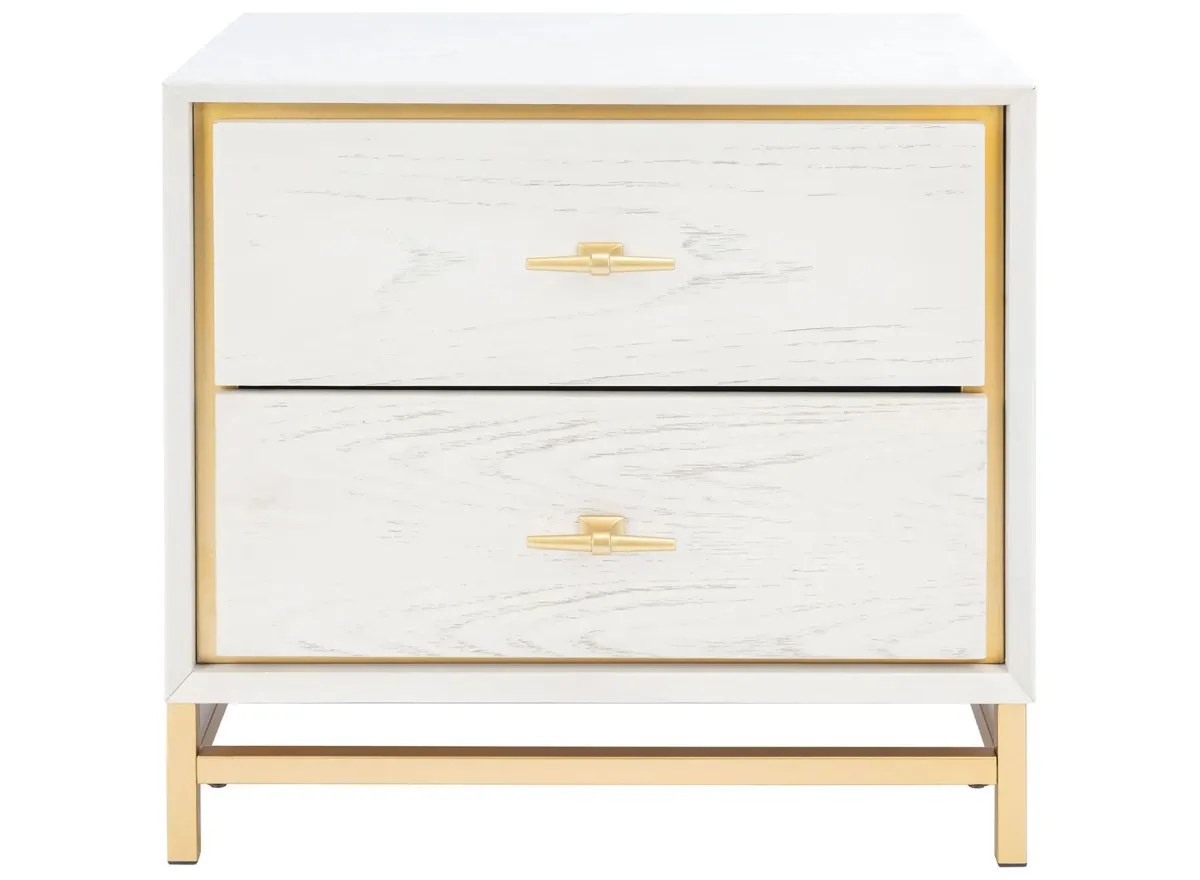 Ashli Nightstand in White Washed by Safavieh