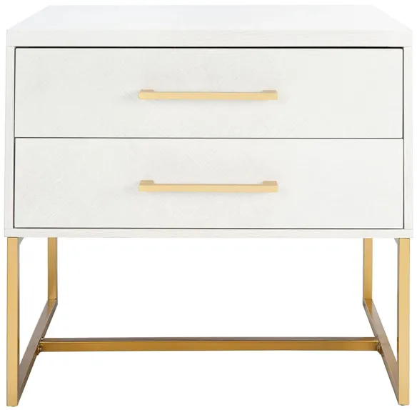 Devon Nightstand in White by Safavieh