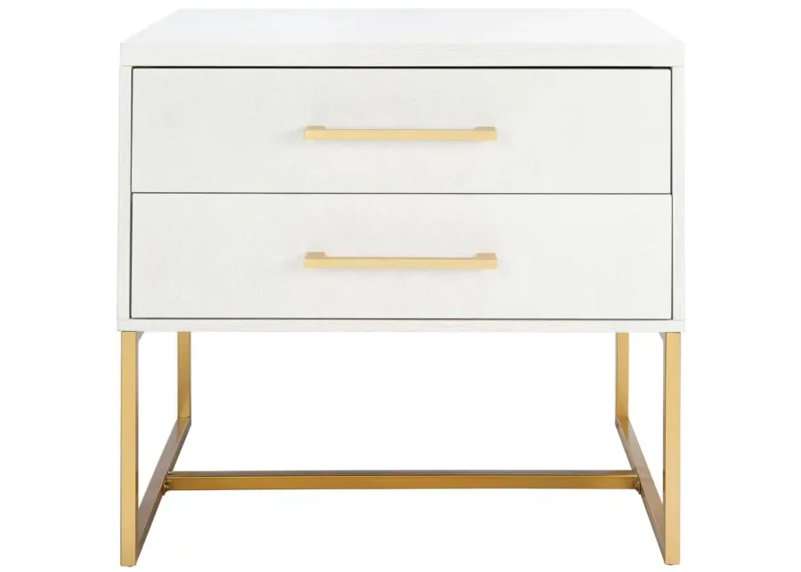 Devon Nightstand in White by Safavieh