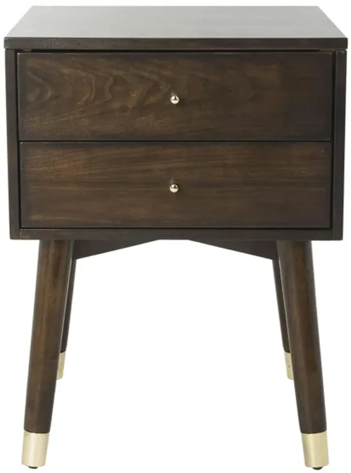 Flora Nightstand in Walnut by Safavieh