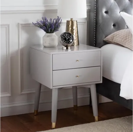 Flora Nightstand in Gray by Safavieh