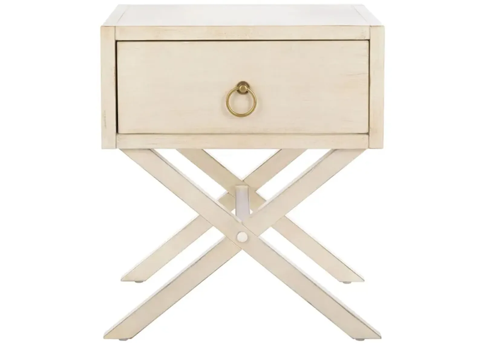 Hannon Nightstand in Antique White by Safavieh