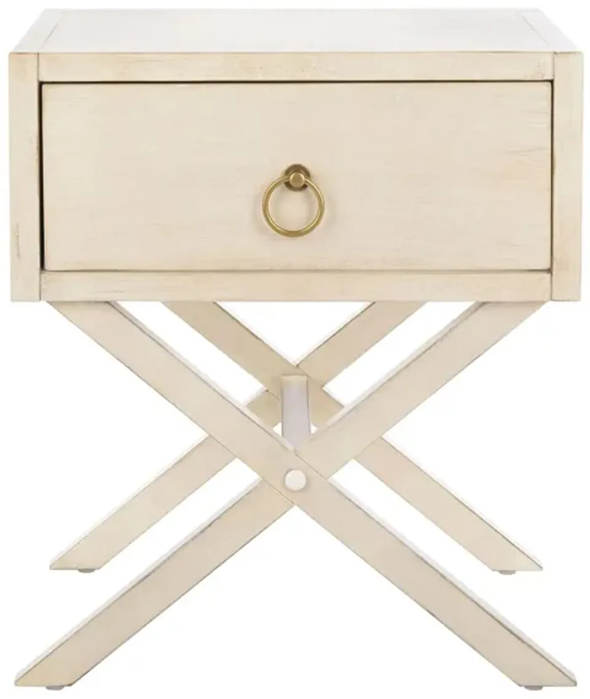 Hannon Nightstand in Antique White by Safavieh