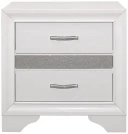 Two-Tone Finish: (White and Silver Glitter) color