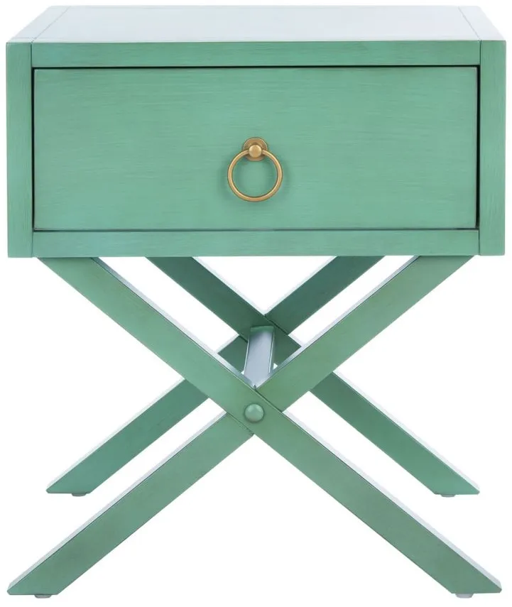 Hannon Nightstand in Turquoise by Safavieh