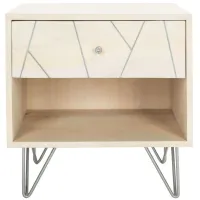 Jerry Nightstand in White Wash by Safavieh
