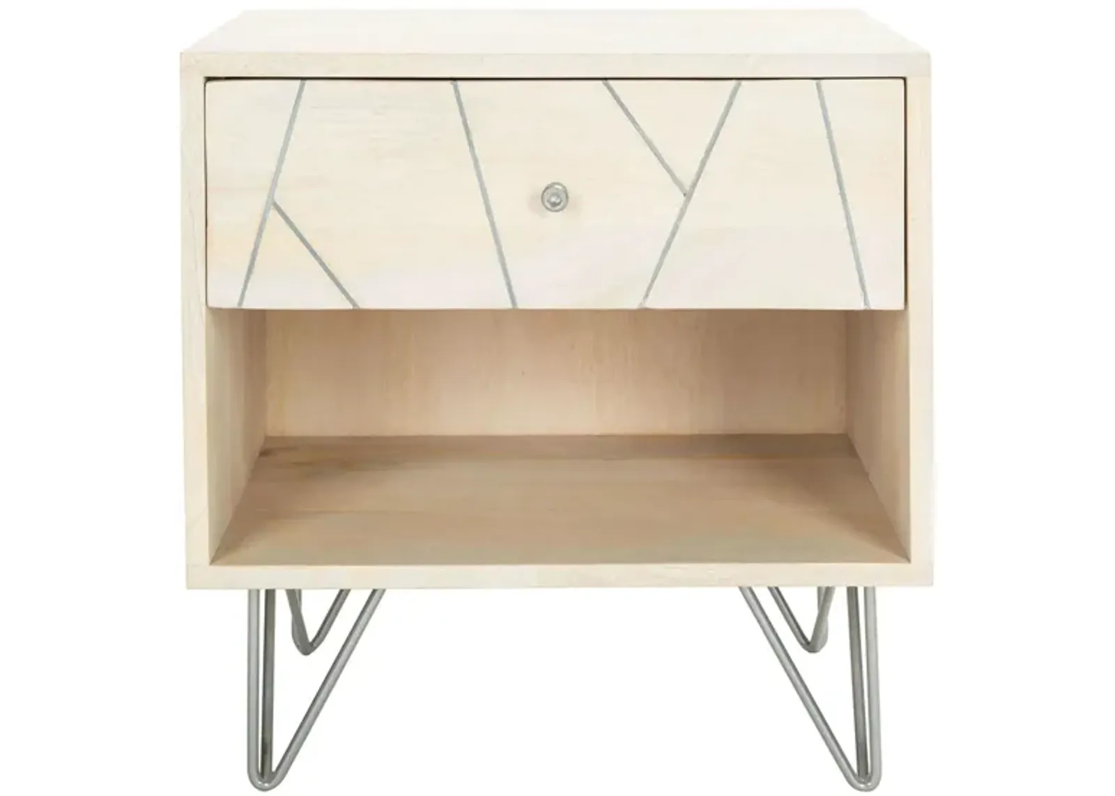 Jerry Nightstand in White Wash by Safavieh