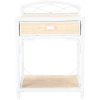 Justice Nightstand in White by Safavieh