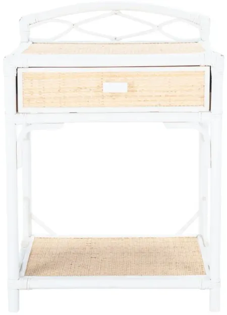 Justice Nightstand in White by Safavieh