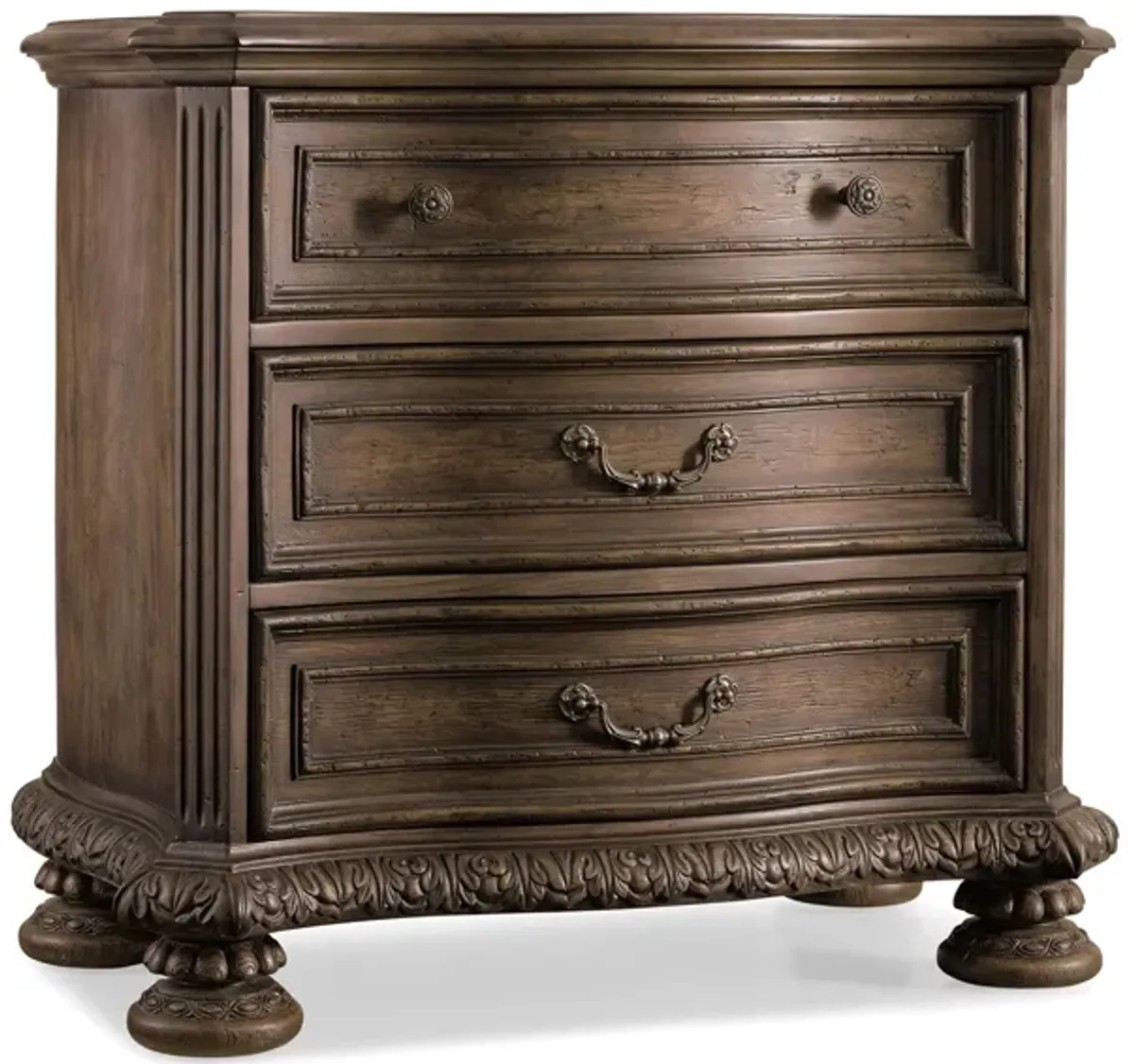 Rhapsody Three Drawer Nightstand in Brown by Hooker Furniture