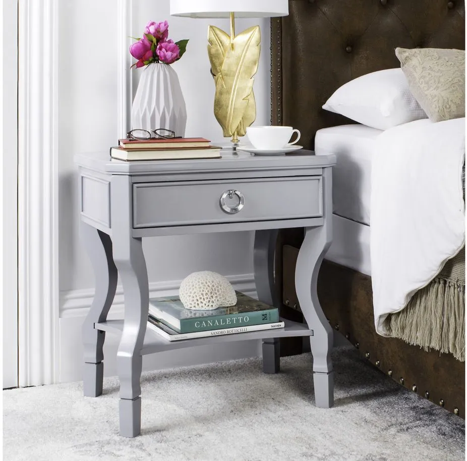 Lily Nightstand in Gray by Safavieh