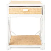 Meilana Nightstand in White by Safavieh
