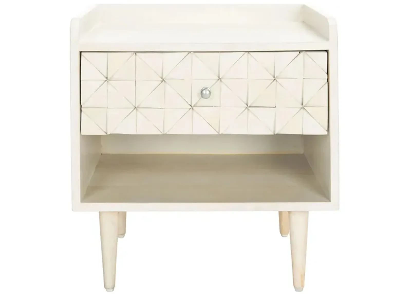 Nadie Nightstand in White Wash by Safavieh