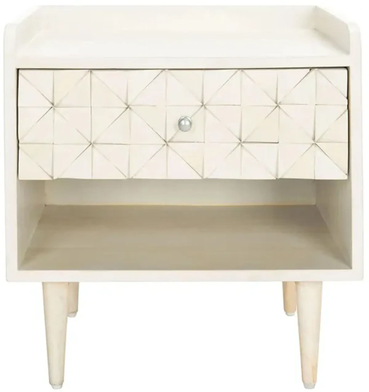 Nadie Nightstand in White Wash by Safavieh