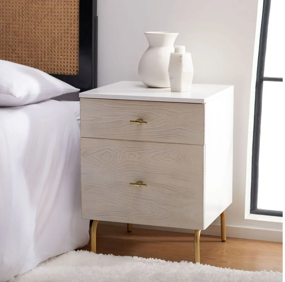 Nero Nightstand in White by Safavieh