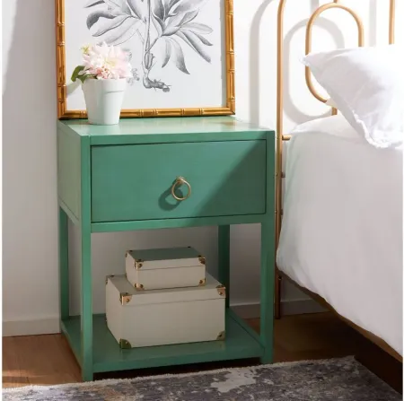 Thea Nightstand in Turquoise by Safavieh
