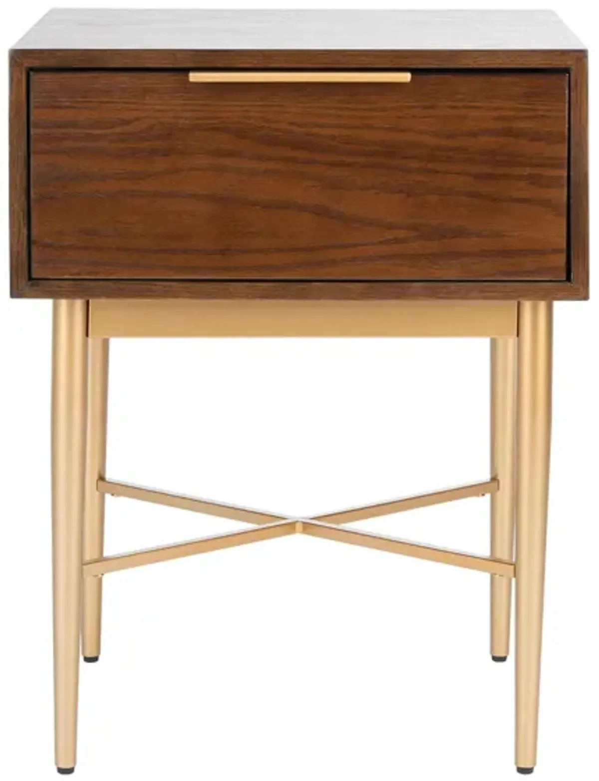 Toby One-Drawer Nightstand in Walnut by Safavieh