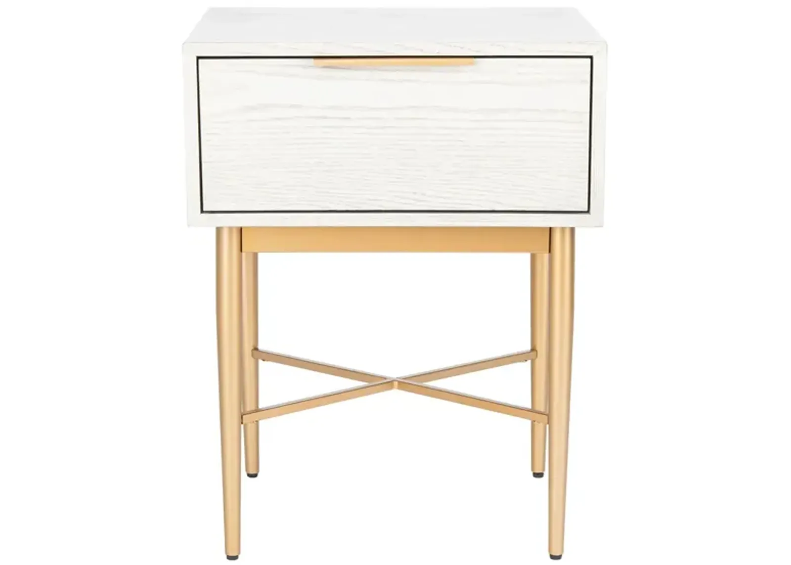 Toby One-Drawer Nightstand in White Washed by Safavieh