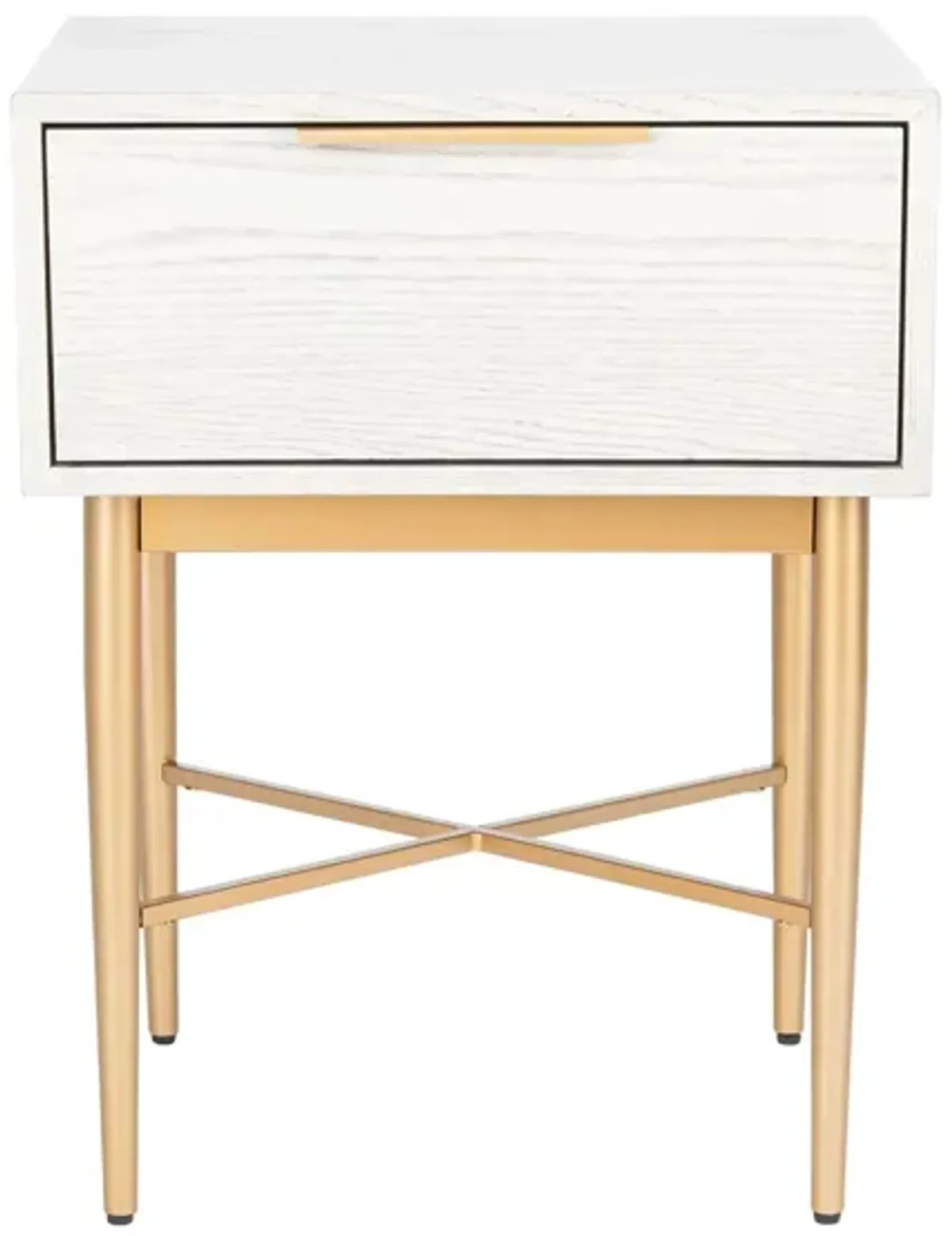 Toby One-Drawer Nightstand in White Washed by Safavieh