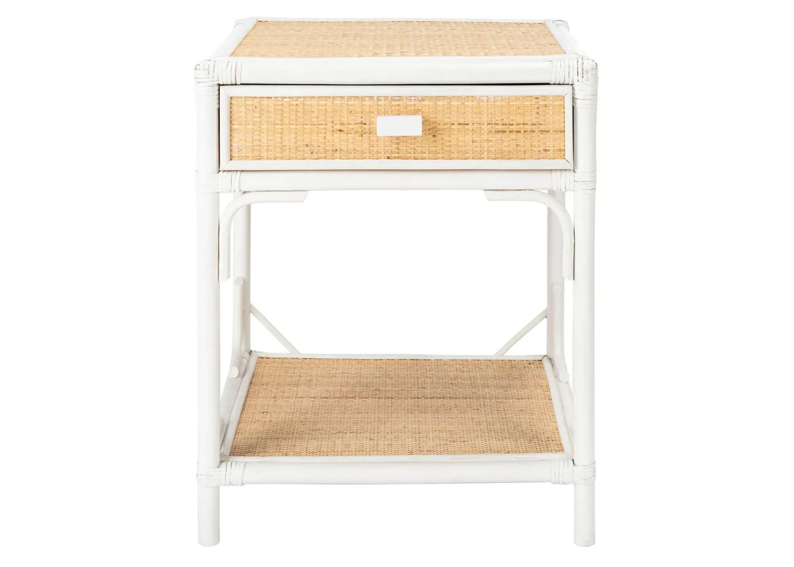 Zinnia One-Drawer Nightstand in White by Safavieh