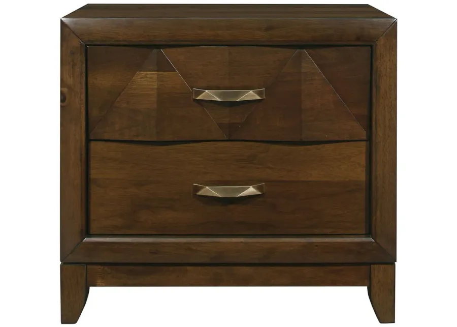 Massa Nightstand in Walnut by Homelegance