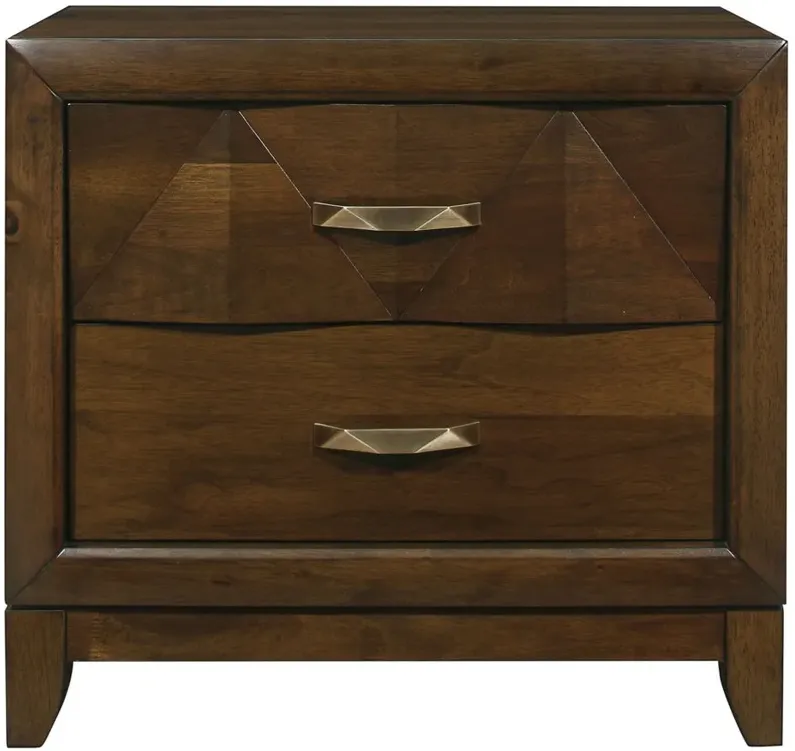 Massa Nightstand in Walnut by Homelegance