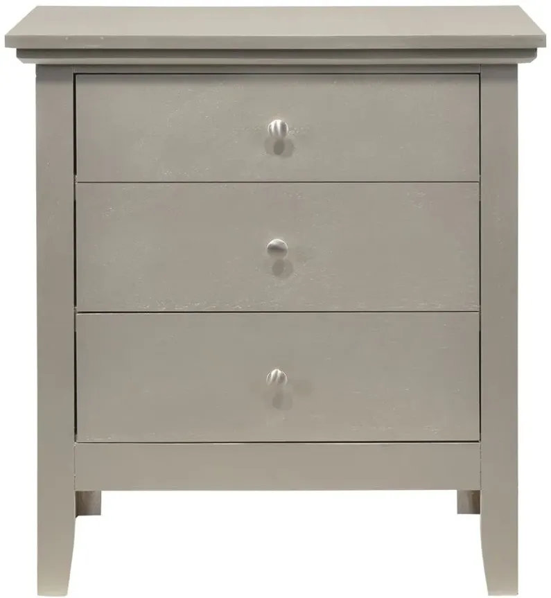Hammond Nightstand in Silver Champagne by Glory Furniture