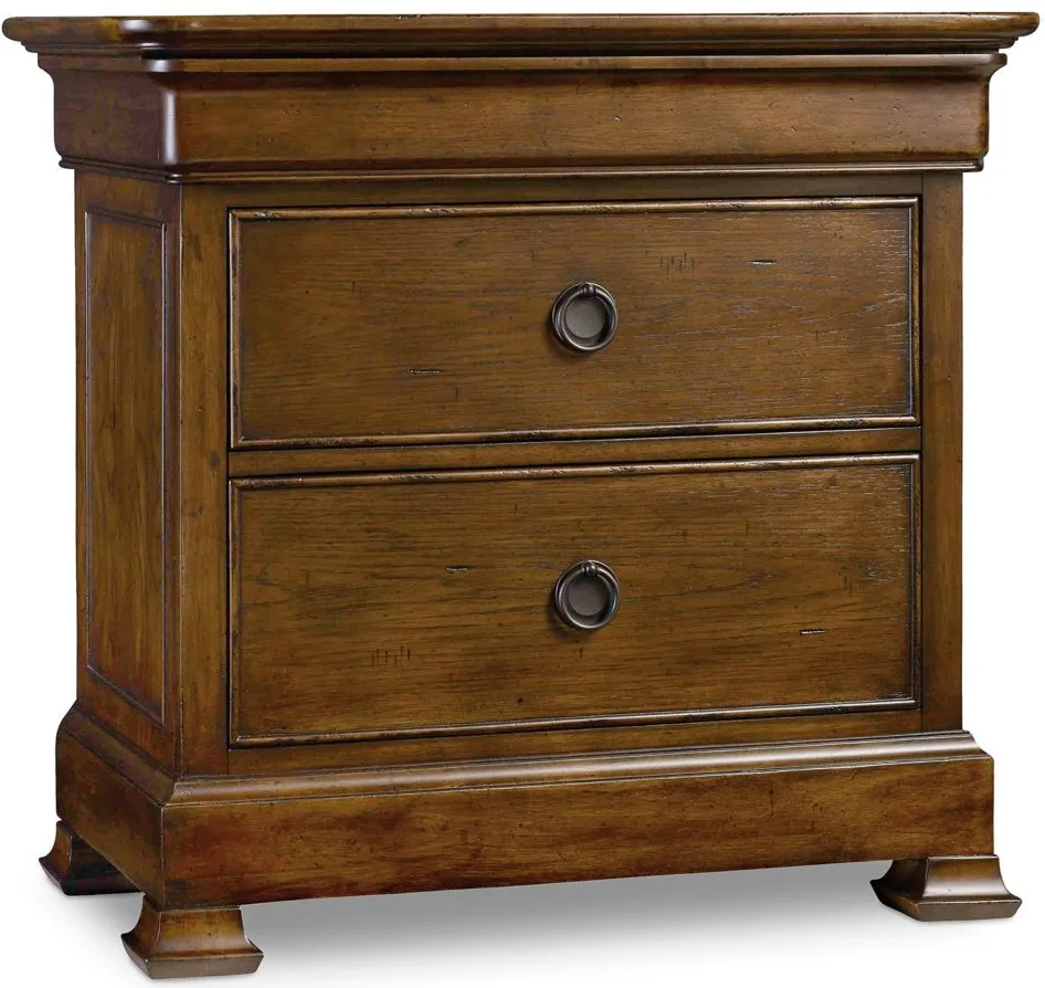 Archivist Three-Drawer Nightstand in Brown by Hooker Furniture