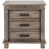 Hempstead Nightstand in Gray by A-America