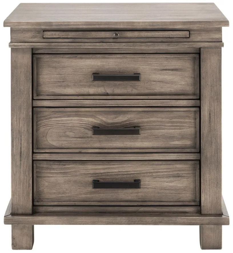 Hempstead Nightstand in Gray by A-America