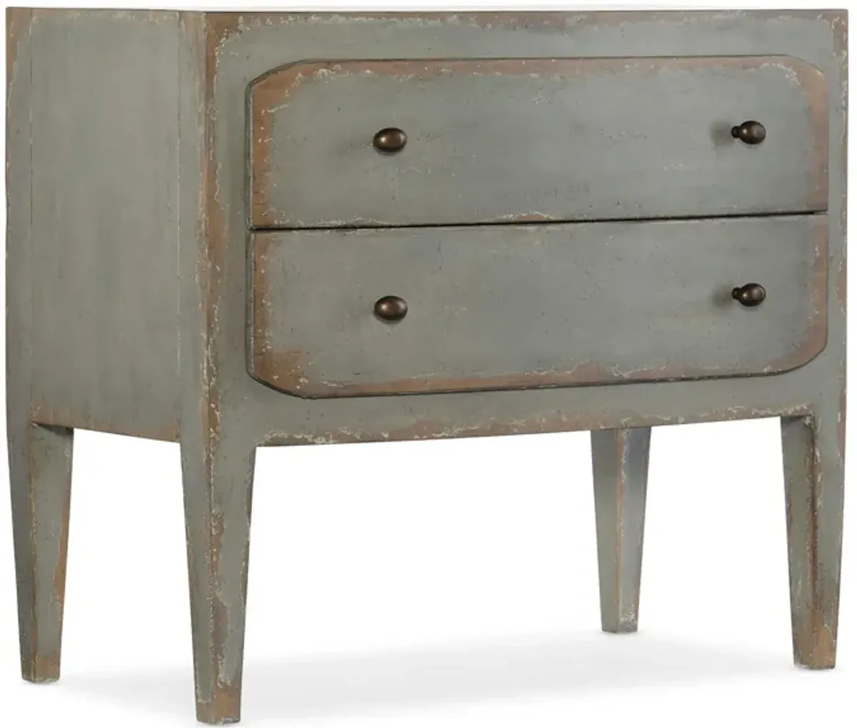 Ciao Bella Two-Drawer Nightstand in Gray by Hooker Furniture