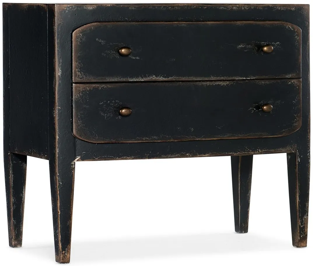 Ciao Bella Two-Drawer Nightstand in Black by Hooker Furniture