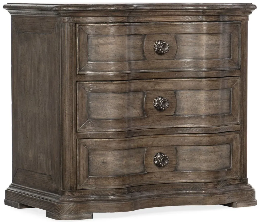 Woodlands Three-Drawer Nightstand in Brown by Hooker Furniture