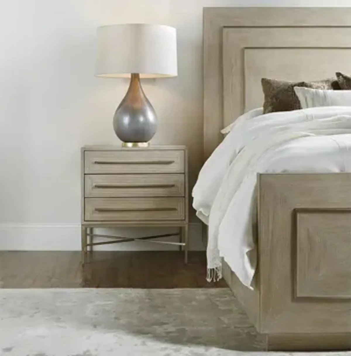 Cascade Three-Drawer Nightstand