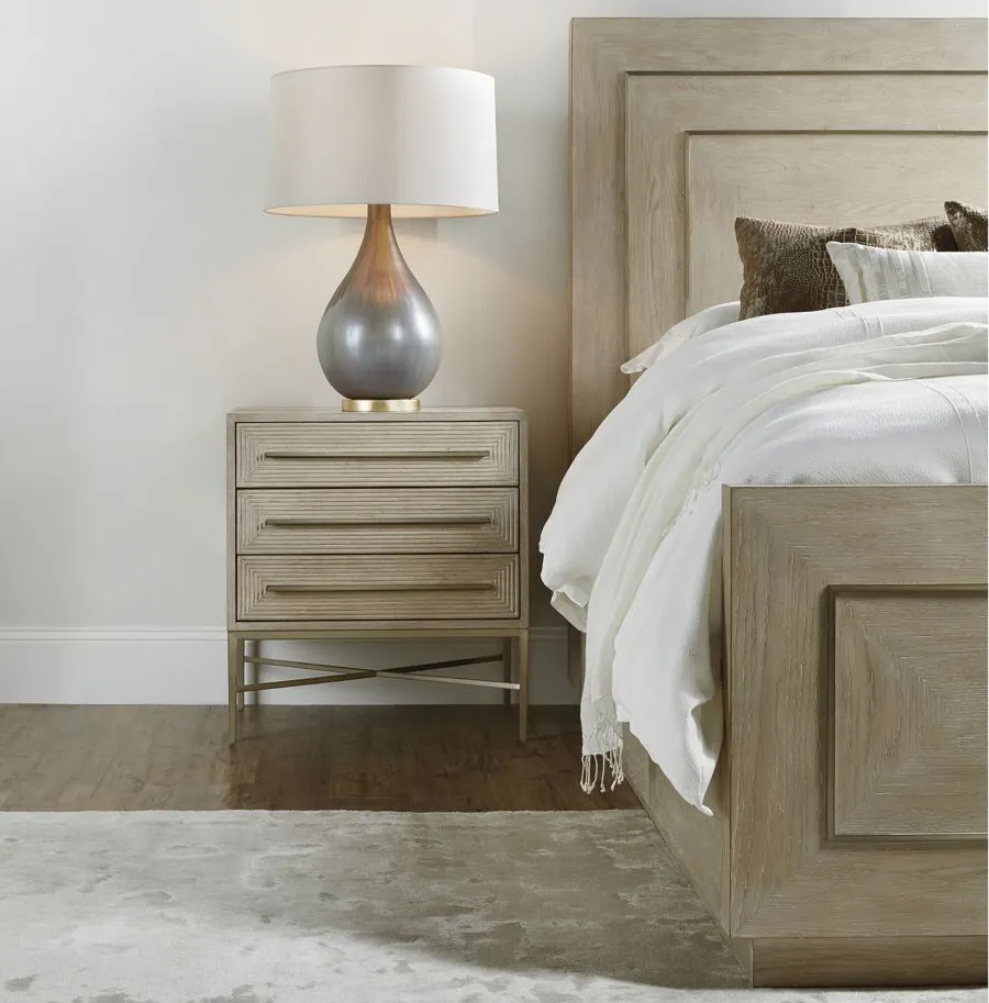 Cascade Three-Drawer Nightstand in Beige by Hooker Furniture