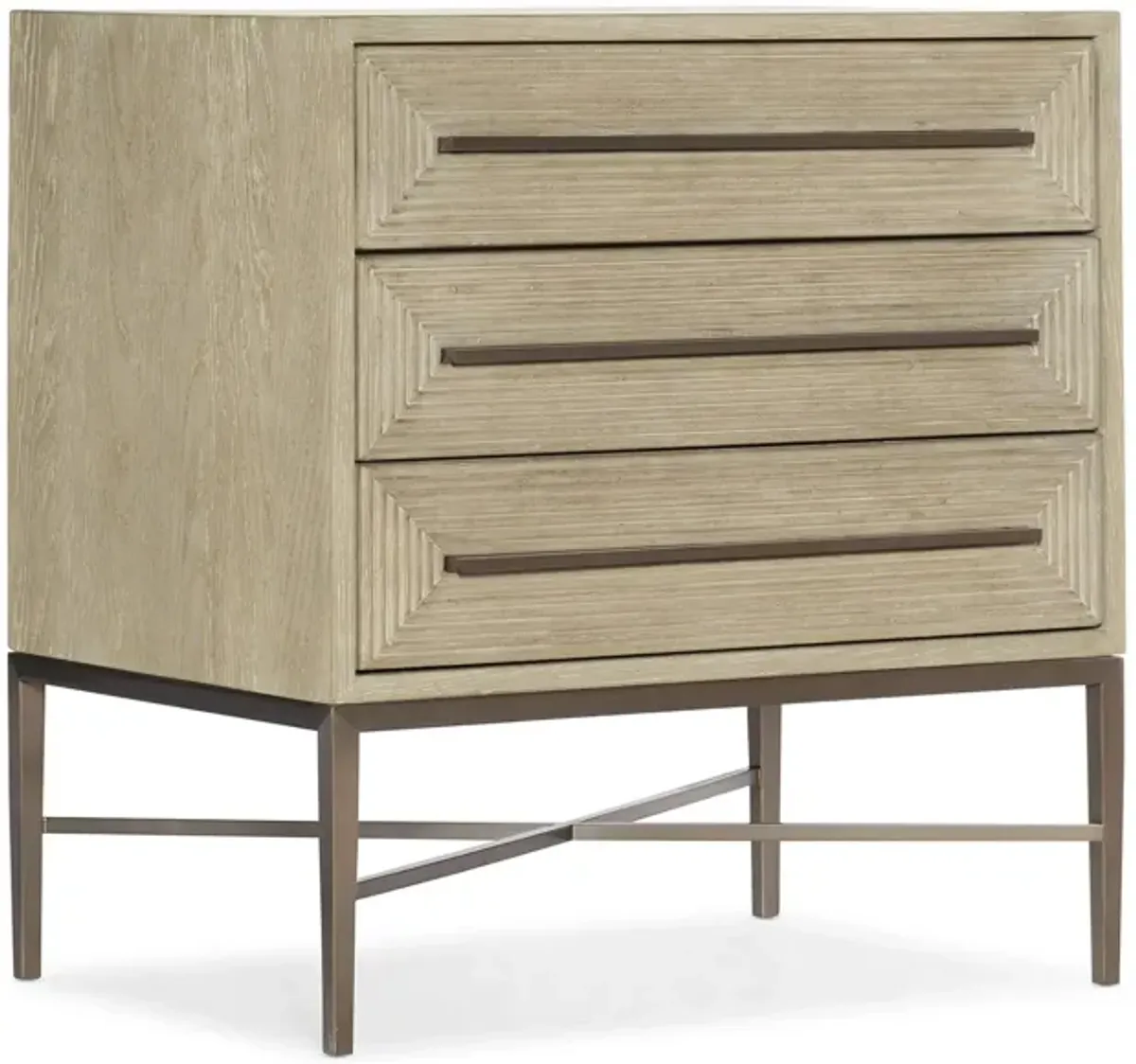 Cascade Three-Drawer Nightstand in Beige by Hooker Furniture