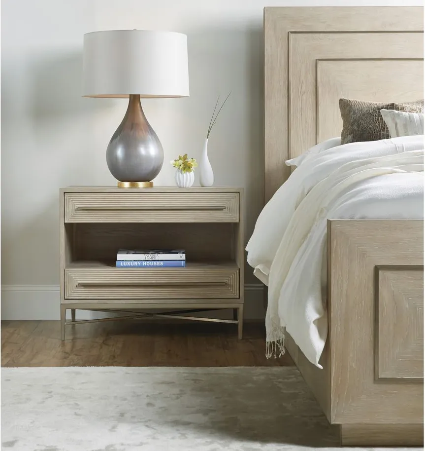 Cascade Two-Drawer Nightstand in Beige by Hooker Furniture