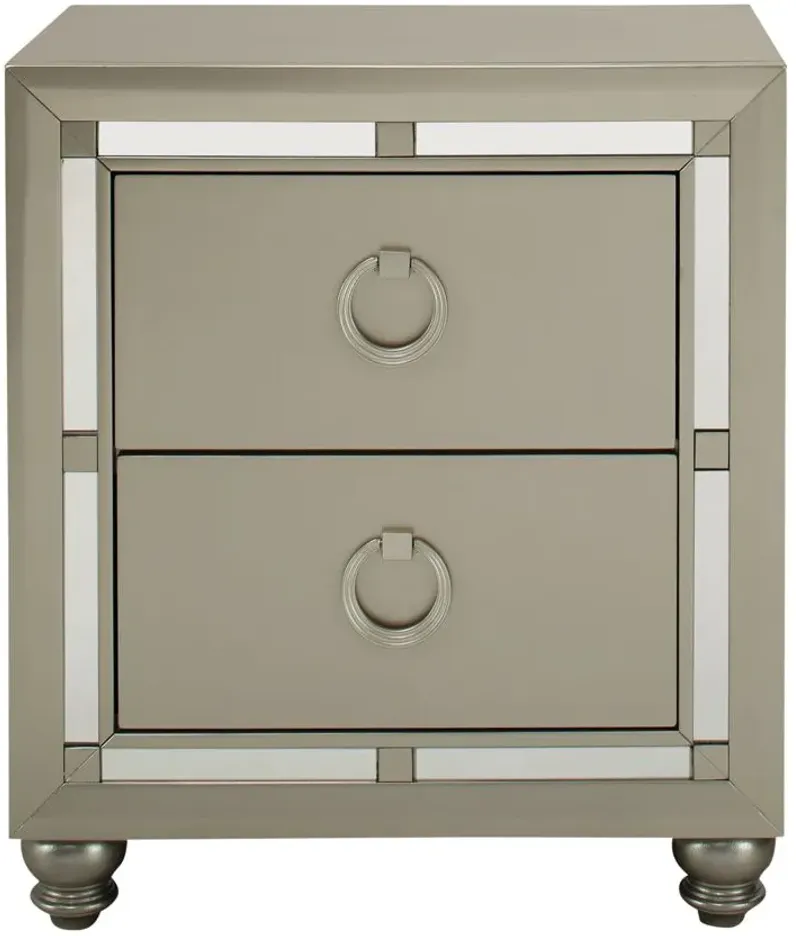 Lana Nightstand in Silver by Global Furniture Furniture USA