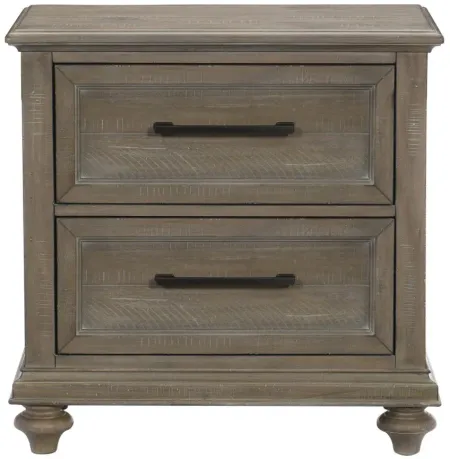 Verano Nightstand in Driftwood light brown by Homelegance