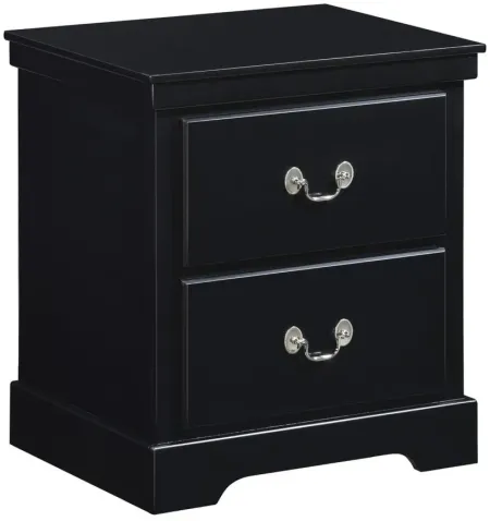 Place Nightstand in Black by Homelegance