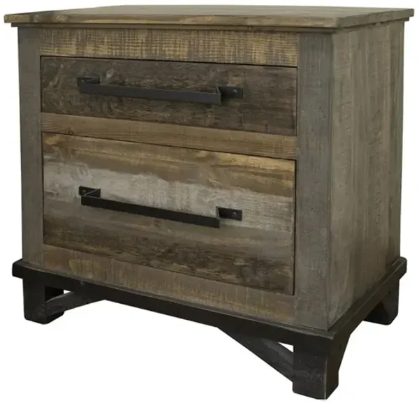 Loft Brown 2 Drawer Nightstand