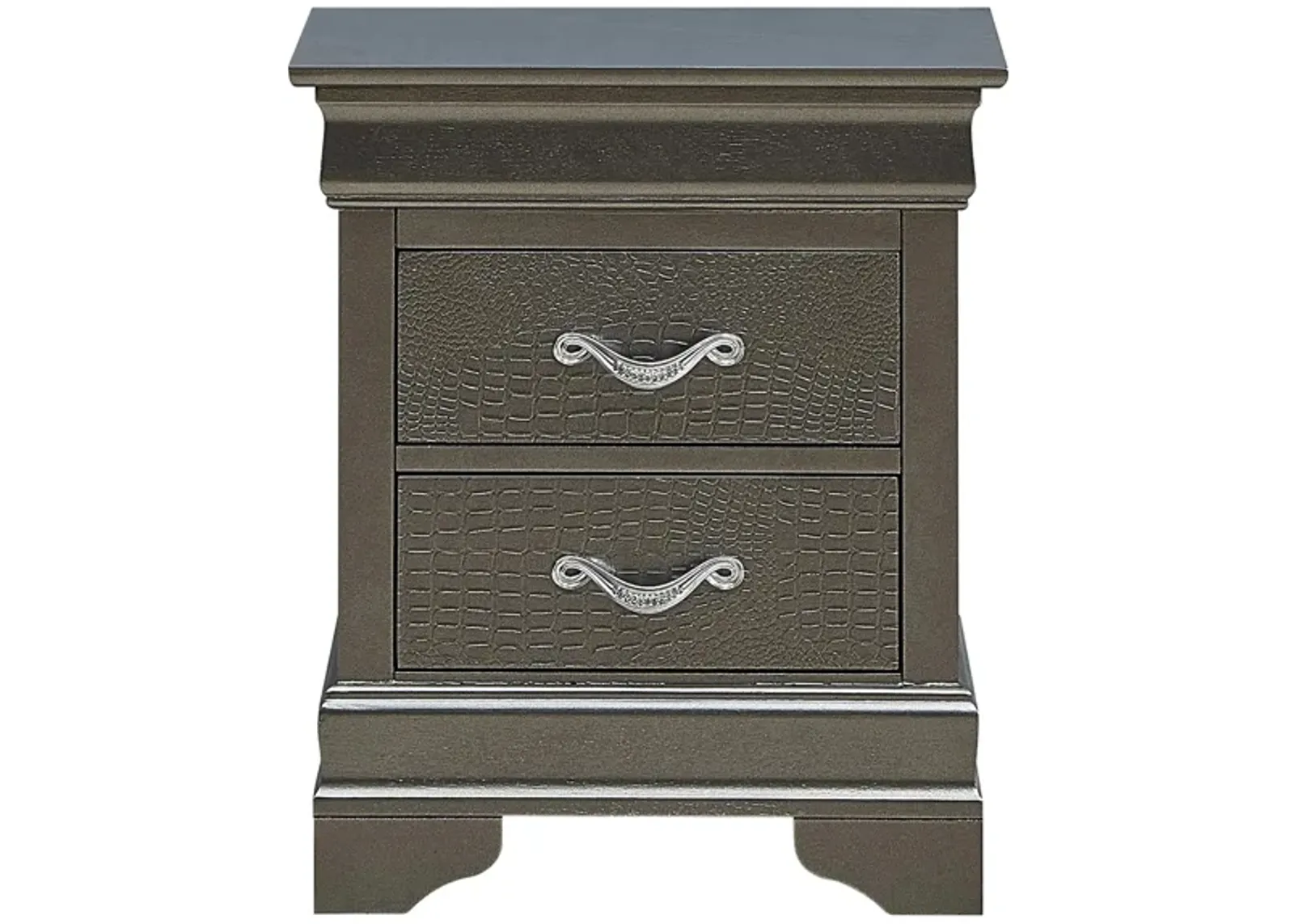 Lorana Nightstand in Metalic Black by Glory Furniture