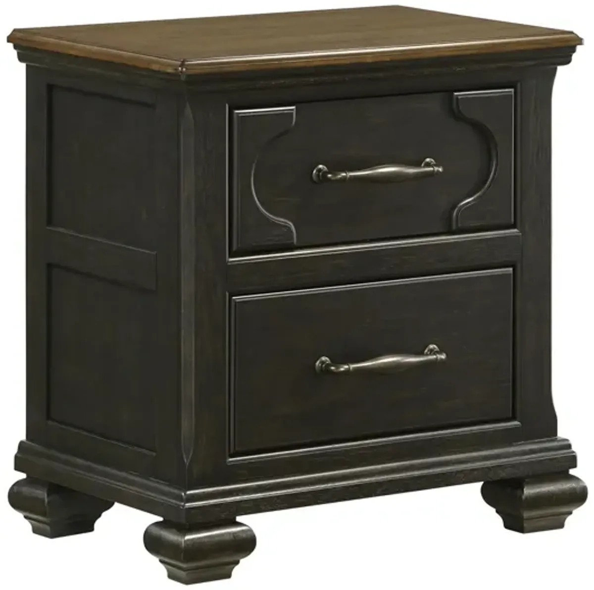 Hamilton Nightstand in Nutmeg/Charcoal Black by Crown Mark