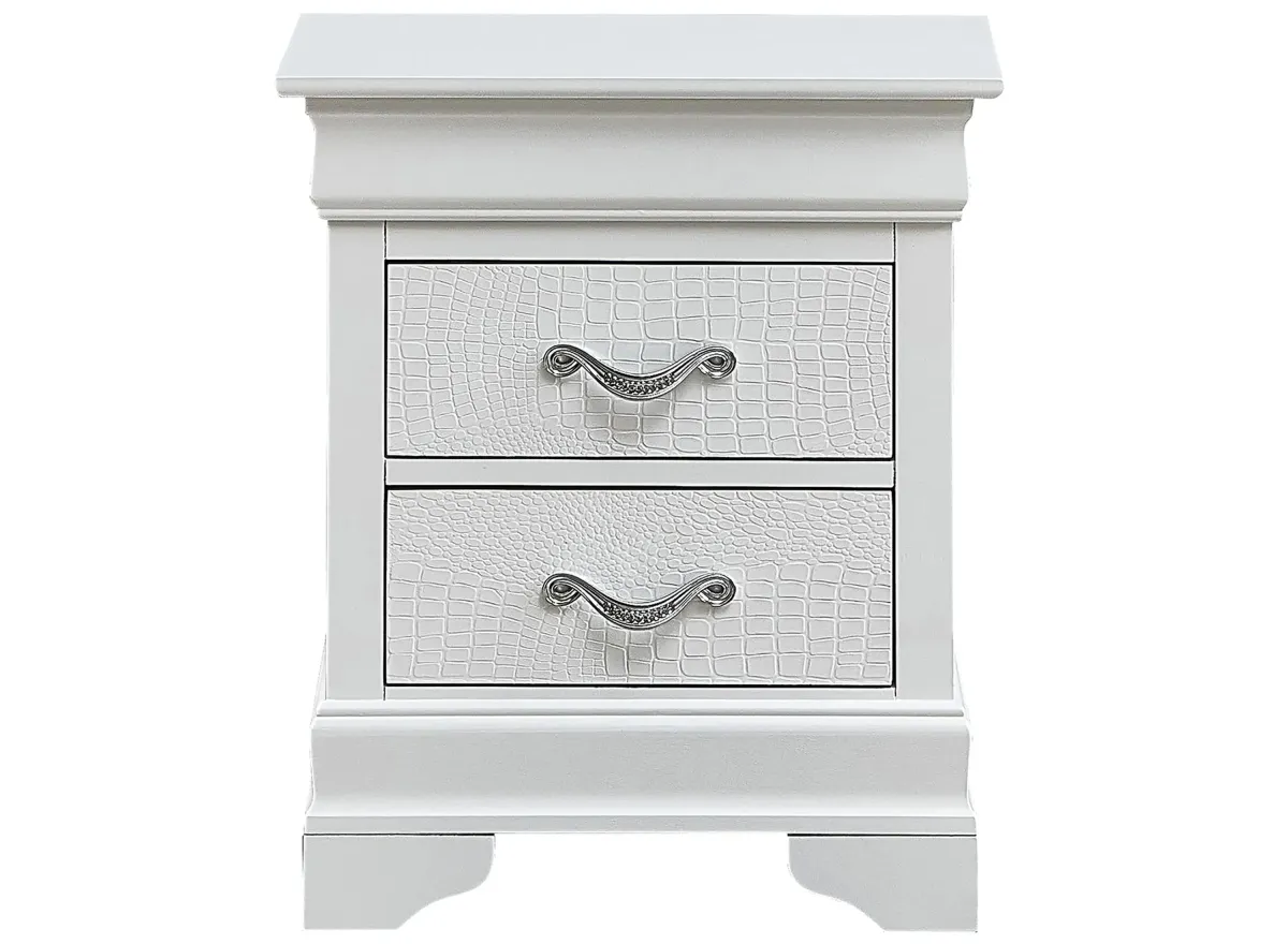 Lorana Nightstand in Silver Champagne by Glory Furniture