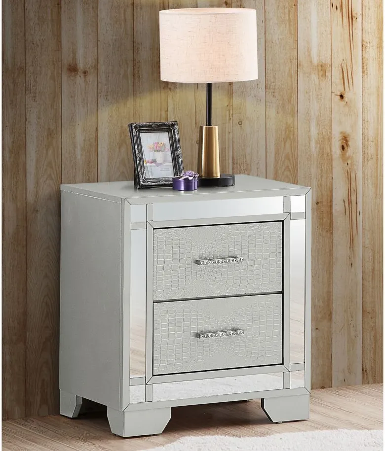 Madison NightStand in Silver Champagne by Glory Furniture