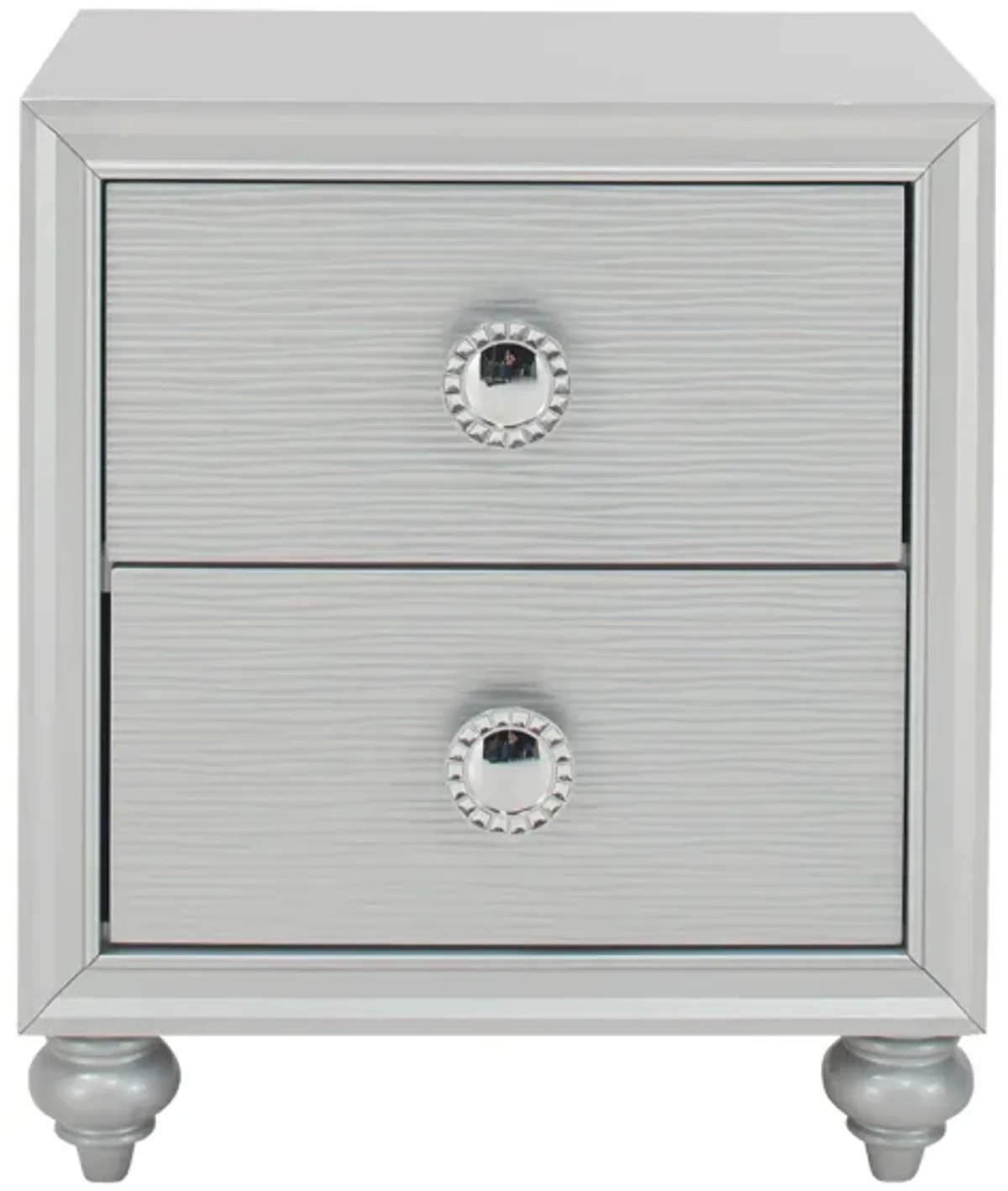 Hazel Nightstand in Silver by Hillsdale Furniture