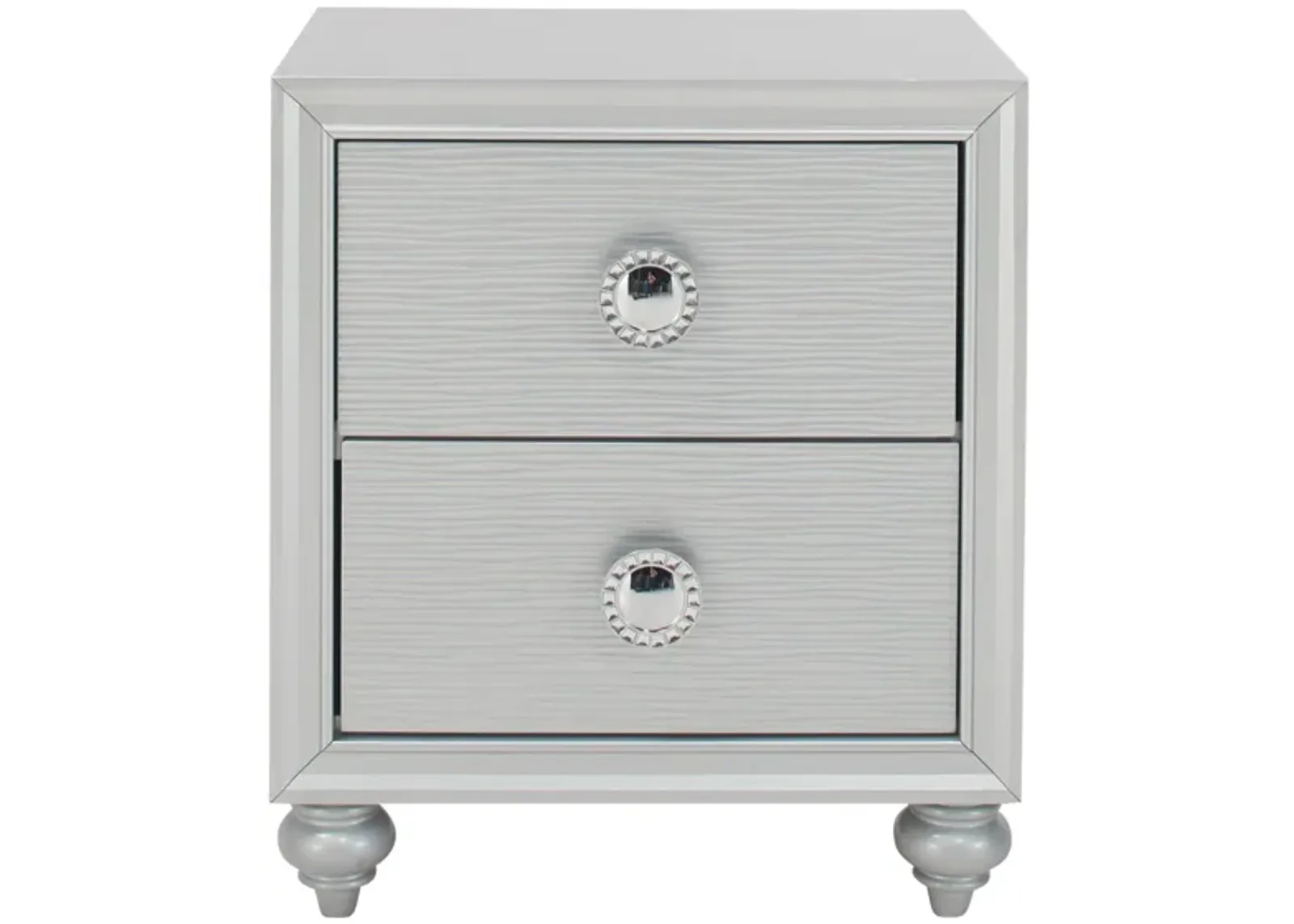 Hazel Nightstand in Silver by Hillsdale Furniture