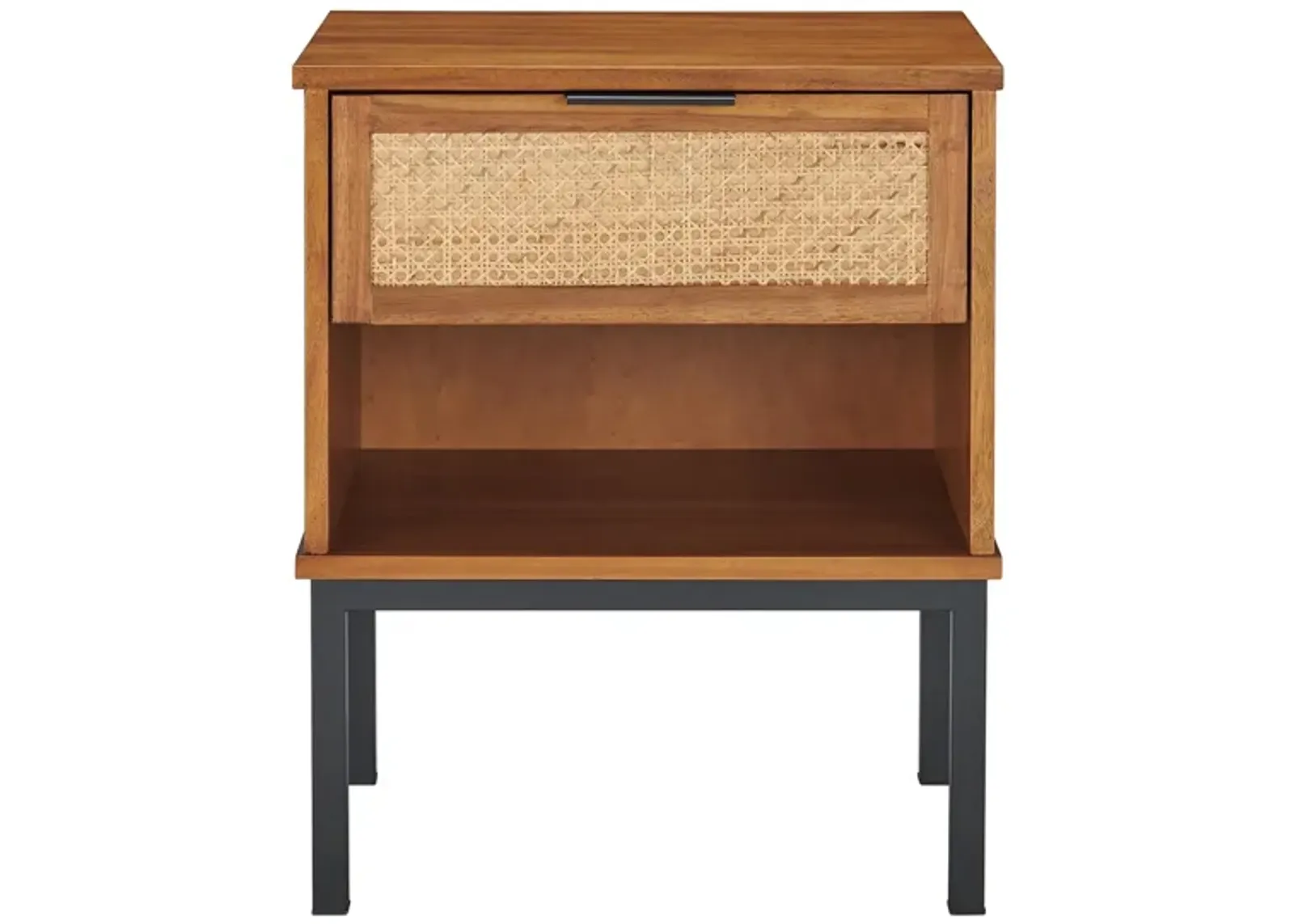 Caine Rattan Nightstand in Brown by New Pacific Direct