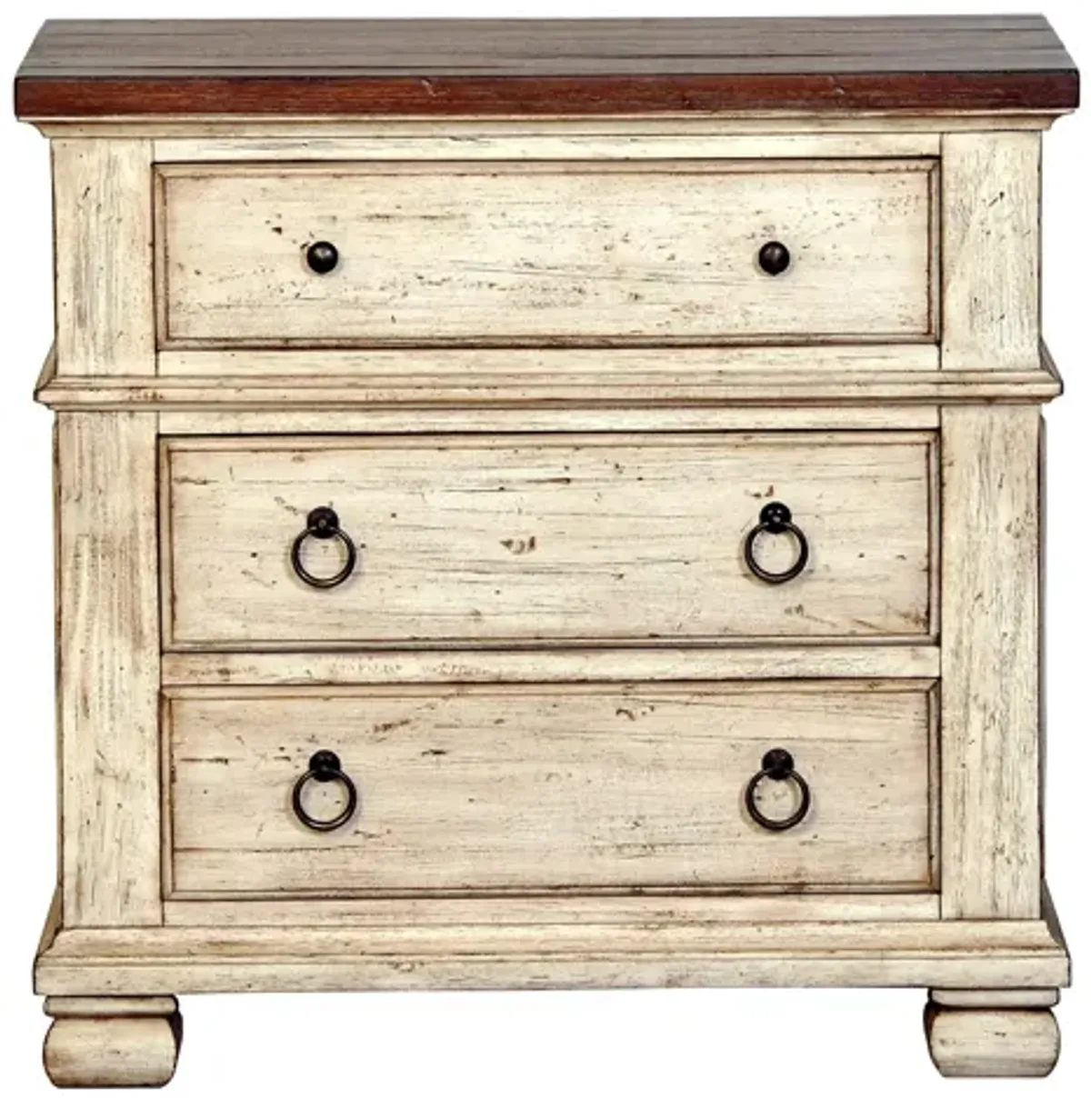 Belmont Nightstand in Timbered Brown Farmhouse & Antique Linen by Napa Furniture Design