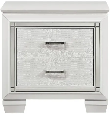 Brambley Nightstand w/LED Lights in White by Homelegance